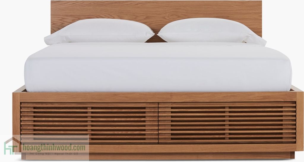 Giường Ngủ Gỗ Sồi GN5