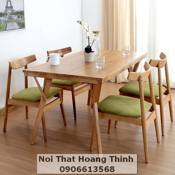 Bộ Bàn Dài Phòng Ăn Gỗ Sồi GS2