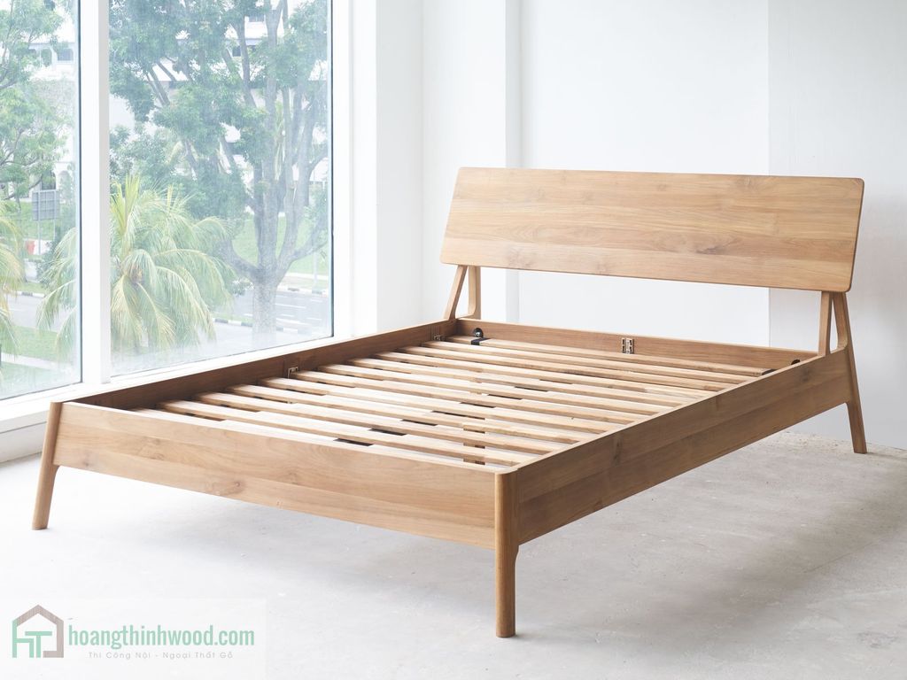 Giường ngủ Gỗ Teak Tự Nhiên GN3