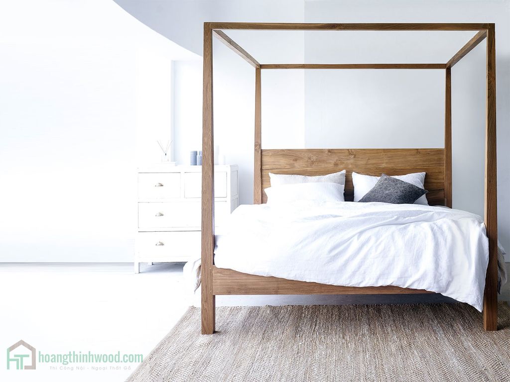 Giường Ngủ Gỗ Teak Tự Nhiên GN4
